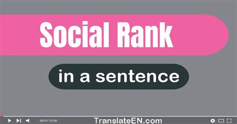 social rank 7 letters.